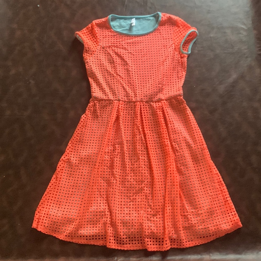 Xhilaration Girls XL Neon Pink and Blue Dress